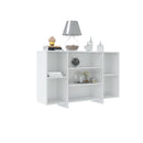 Sideboard High Gloss White 120 X 30 X 75 Cm Engineered Wood