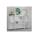 Sideboard High Gloss White 120 X 30 X 75 Cm Engineered Wood