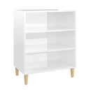 Sideboard High Gloss White 57 X 35 X 70 Cm Chipboard
