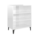 Sideboard Cabinet High Gloss White 57 X 35 X 70 Cm Chipboard