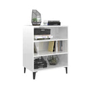 Sideboard Cabinet High Gloss White 57 X 35 X 70 Cm Chipboard