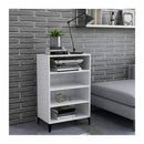 Sideboard High Gloss White 57 X 35 X 90 Cm Chipboard