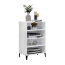 Sideboard High Gloss White 57 X 35 X 90 Cm Chipboard