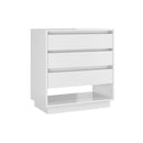 High Gloss White Sideboard 70 X 41 X 75 Cm Engineered Wood