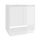 Sideboard High Gloss White Chipboard 70 X 41 X 75 Cm