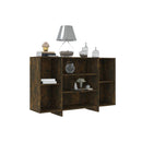 Sideboard Smoked Oak 120 X 30 X 75 Cm Engineered Wood