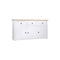 Sideboard White 135X40X80 Cm Solid Pinewood Panama Range