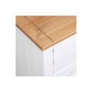 Sideboard White 135X40X80 Cm Solid Pinewood Panama Range