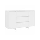 Sideboard With 3 Drawers White 120 X 41 X 75 Cm Chipboard