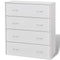 Sideboard With 4 Drawers 60 x 30.5 x 71 Cm - White