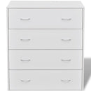 Sideboard With 4 Drawers 60 x 30.5 x 71 Cm - White