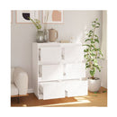 Sideboards 2 Pcs White 32 X 34 X 75 Cm Solid Wood Pine