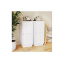 2 Pcs Sideboards White Solid Wood Pine