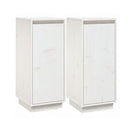 Sideboards 2 Pcs White Solid Wood Pine