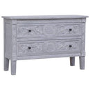 Sideboard With 2 Drawers 90 X 30 X 60 Cm Solid Mahogany Wood