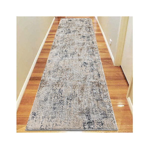 Siena Machine Knotted Grey Hallway Runner Rug
