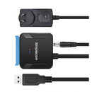 Simplecom Sa236 Usb 3 To Sata Adapter Cable Converter Power Supply