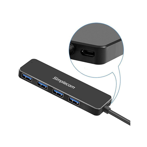 Simplecom Usb 3 Superspeed 4 Port Hub For Pc Laptop