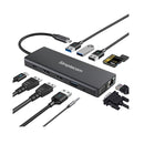 Simplecom Usb C 12 In 1 Multiport Docking Station Dual Hdmi