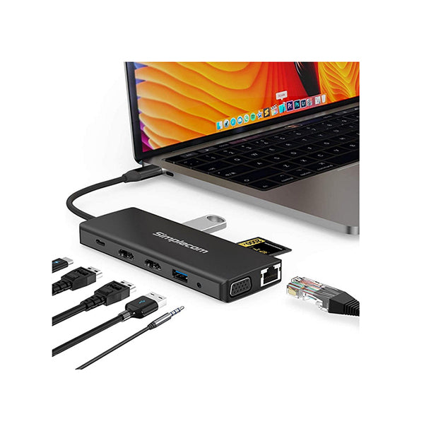 Simplecom Usb C 12 In 1 Multiport Docking Station Dual Hdmi – Simply ...