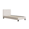 Bed Frame Boucle Fabric Mattress Base Platform Wooden Cream