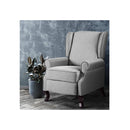 Single Sofa Couch Fabric Grey