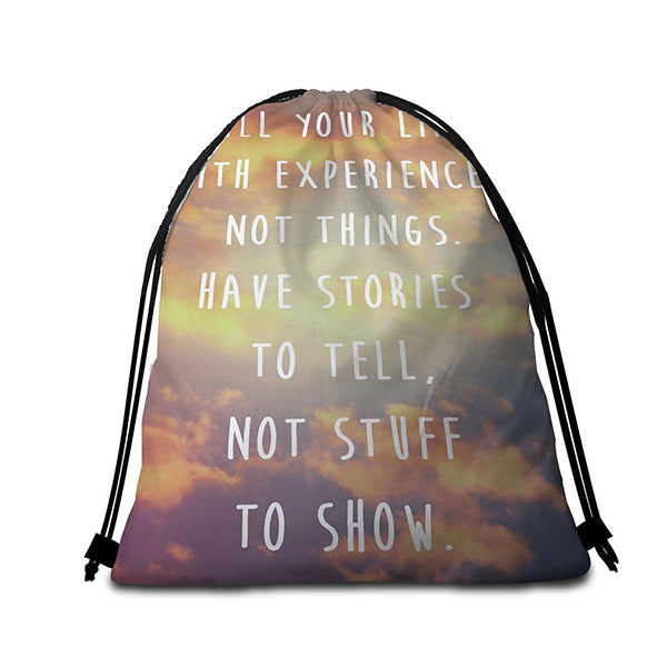 Skies Inspirational Quote Bag
