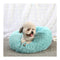 Pet Bedding Warm Plush Round Comfortable Dog Nest Green