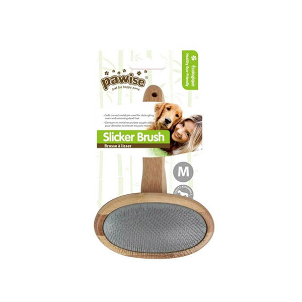 Slicker Brush Pet Eco Bamboo Undercoat Detangling Rake