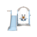 Kids Slide Swing Set Playground Basketball Hoop Ring Outdoor Toys Blue