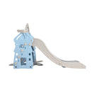 Kids Slide Swing Set Playground Basketball Hoop Ring Outdoor Toys Blue