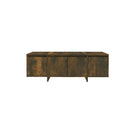 Smoked Oak Engineered Wood Tv Cabinet