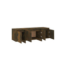 Smoked Oak Engineered Wood Tv Cabinet