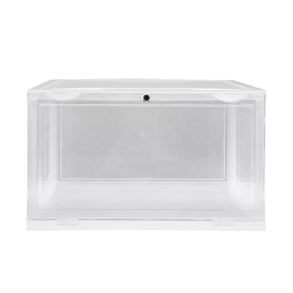 Premium Sneaker Display Case Shoe Storage Box Clear Plastic Magnetic ...