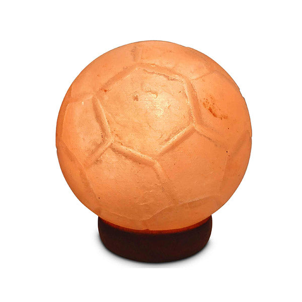 Soccer Himalayan Pink Salt Lamp Carved Ball Rock Crystal Light Bulb