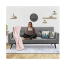 3 Seater Modular Linen Fabric Bed Sofa Couch Armrest
