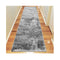 Soft Shaggy Light Grey Hallway Runner Rug