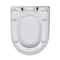 Soft Close Toilet Seat With Quick Release Design White Square