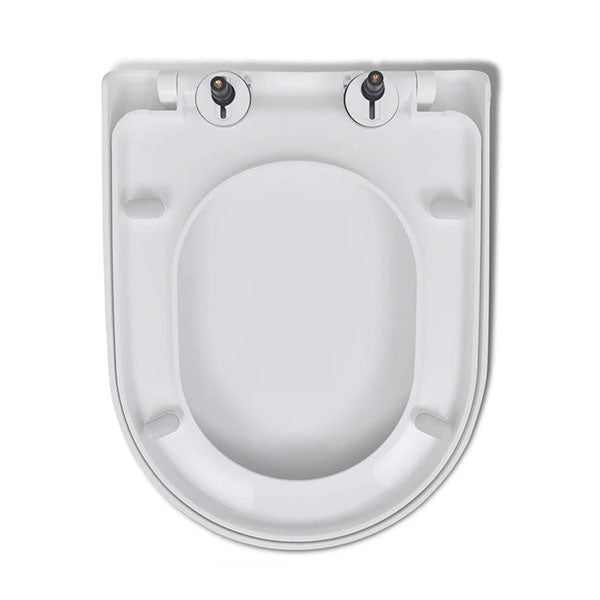 Soft Close Toilet Seat With Quick Release Design White Square