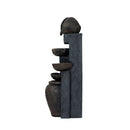 Solar Water Fountain Features Outdoor 5 Tiered Cascading Bird Bath