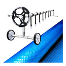 Solar Swimming Pool Cover Blanket Roller Wheel Adjustable 800X420Cm