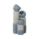 Solar Water Fountain Features Outdoor 3 Tiered Led Lights Bird Bath