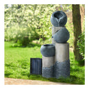 Solar Water Fountain Features Outdoor 3 Tiered Led Lights Bird Bath