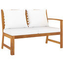 Solid Acacia Wood 4 Piece Garden Lounge Set With Cushion Cream