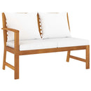 Solid Acacia Wood 4 Piece Garden Lounge Set With Cushion Cream