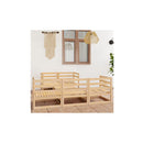 Solid Pinewood 6 Piece Garden Lounge Set