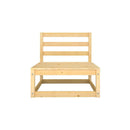 Solid Pinewood 6 Piece Garden Lounge Set