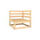 Solid Pinewood 6 Piece Garden Lounge Set