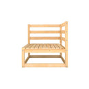Solid Pinewood 6 Piece Garden Lounge Set
