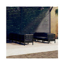 Solid Pinewood 9 Piece Garden Lounge Set With Cushions